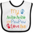 thumbnail image 3 of Inktastic Mawmaw and Pawpaw Love Me Boys or Girls Baby Bib, 3 of 4