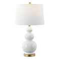thumbnail image 5 of JONATHAN Y Bowen 27.5" Contemporary Transitional Ceramic Gourd LED Table Lamp, White/Brass Gold, JYL4023D, 5 of 7