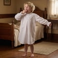 thumbnail image 2 of Tfken Toddler Boys Soft Pajamas Robe Comfy Sleepwear Nightwear Long Comfortable Pajamas Robe Fashion Casual Bathrobe Homewear Party Cute Loungewear Outfit Size 110 White, 2 of 9