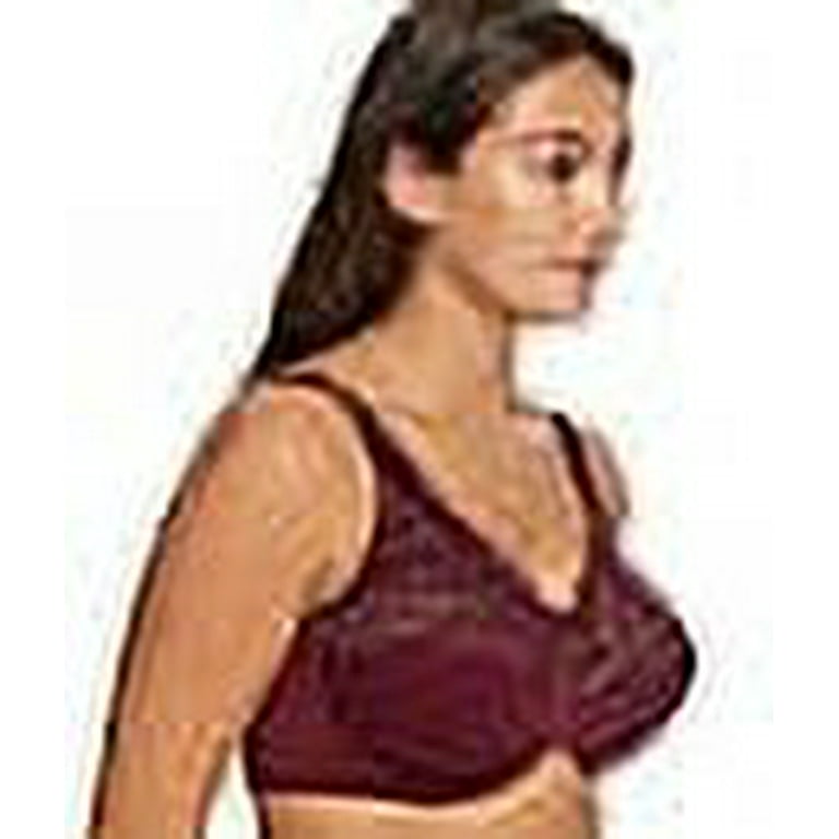 Women's Lilyette 0428 Comfort Lace Minimizer Bra (Purple Vista 40DDD)