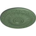 thumbnail image 3 of Ekena Millwork 20 1/4"OD x 1 1/2"P Lunel Ceiling Medallion (Fits Canopies up to 3 3/4"), Hand-Painted Athenian Green, 3 of 6