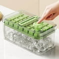 thumbnail image 5 of 28-Cavity Stackable Ice Cube Tray with Press Release – BPA-Free Food Grade PET+ABS, Odor-Proof & Transparent Design for Home/Party Use (7.5x4.3x3.5in) Green, 5 of 6