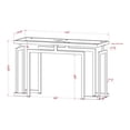 thumbnail image 5 of Bowery Hill Contemporary Glass Top Console Table in Chrome, 5 of 5