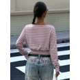 thumbnail image 5 of Women's Off Shoulder Top Cinched Waist Long Sleeve Crop T Shirts Tops Y2k Going Out Pink XL, 5 of 9