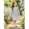 thumbnail image 6 of Lanbubble Toddler Girls Long Sleeve Dresses 2 Pack A-Line Casual Play Dresses 5-6Y, 6 of 8