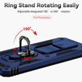 thumbnail image 5 of Estuche GANGXUN para Xiaomi Redmi Note 9 Pro, soporte giratorio 360°, estilo mecánico y magnético, 5 of 5