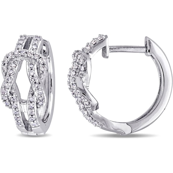 Everly Women's Diamond 10k White Gold Earrings