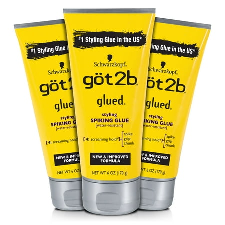 Got2b Glued Styling Spiking Hair Glue, 6 Ounce (Count of