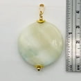 thumbnail image 5 of Hemimorphite14K Gold Filled Disc Dangle Pendant | 1 3/4" Long | Lemony Blue |, 5 of 10