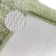 thumbnail image 4 of REGALWOVEN Alfombra de baño suave y absorbente, antideslizante, en forma de U y rectangular, tapete de baño a rayas verde 20" x 20", 4 of 7