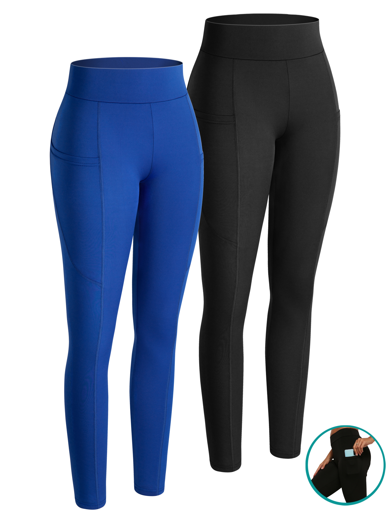 Heathyoga 2 Pack Yoga Pants for Women with Pockets Leggings with Pockets for Women High Waist Workout Leggings for Women 