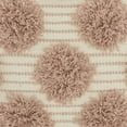 thumbnail image 6 of Mina Victory Life Styles Tufted Pom Poms 18"X18" Blush Indoor Throw Pillow, 6 of 6
