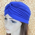 thumbnail image 2 of Turban Bleu pour Femmes en Coton Confortable Toutes Saisons Élégant et Durable, 2 of 8
