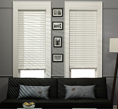 Premium Faux Wood CORDED Blind W x 64 in 59 in L HDC Maple 2-1/2 in 