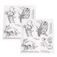thumbnail image 4 of 2 uds sello transparente sello de goma DIY diario búho ardilla zorro patrón sello T1672, 4 of 5