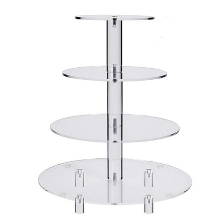 

Julam Cupcake Stand 4 Tier Dessert Stand Fruit Plate Cup Cakes Candy Buffet Serving Tray Food Display for Wedding Shower Birthday Party Decorations for sale