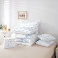 thumbnail image 6 of Erosebridal Blue Bow 7pcs Bedding Comforter Set For Bowtie Girl,Bowknot Queen Bedding Sets,Dreamy Princess Style Bows,Reversible, 6 of 7