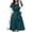 Blue, variant on ZANZEA Women Short Sleeved Slim Waist Belted Dresses Party Casual Dress