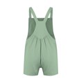 thumbnail image 7 of Diufon Plus Size Women Shorts Rompers Square Neck Sleeveless Playsuits Solid Color Bodysuits with Pockets, 7 of 7