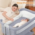 thumbnail image 5 of Babyeap Baby Bassinet Bedside Sleeper Bassinet for 0–5 Months Infants, Unisex, Light Grey, 5 of 11