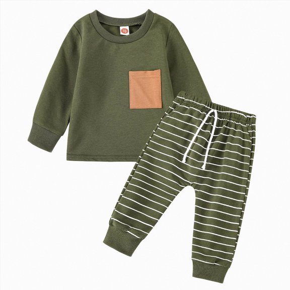 YDFCWX Boys Outfit Boys Jogger Set Embroidery Long Sleeve Sweatshirt Tops and Jogger Pants Fall Winter Casual Outfits AG,2-3 Years