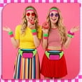 thumbnail image 7 of sixwipe 80s Outfit for Women, 80s Fancy Dress Costume Accessories, Headbands Wristbands Earrings Socks Handbags Hair Ties Party Outfit Set for 80's Retro Themed Party, 7 of 7