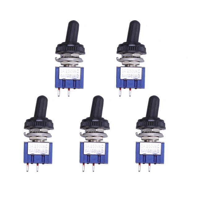 Miangastore 5 x Toggle Mini On/Off + Housse Imperméable 2P (Bleu)