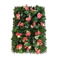 thumbnail image 3 of Panel de pared de césped artificial con flores Panel de pared de flores Planta artificial para Rojo champán, 3 of 9