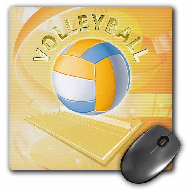 3dRose Volleyball, Mouse Pad, 8 by 8 inches