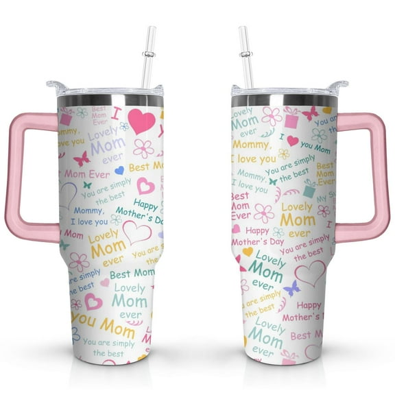 Mom Tumbler Cup,Mom Daily Affirmations Tumbler 40 oz - Gift for Mom’s Birthday,New Mommy Cup,Gifts for Moms.