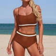 thumbnail image 6 of Afdoent Women's Tankini Swimsuits Athletic Strap Tankini Swimsuit Two Piece Swimwear With And Adjustable Ties Beach Summer Outfits, 6 of 6
