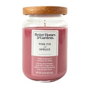 Better Homes & Gardens 22oz Pink Fig & Spruce Scented Single-Wick Jar Candle
