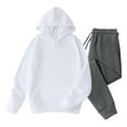 thumbnail image 4 of Atogsazn Mens Jogger Sweatsuit Oversized Pullover Hoodies Sweatpant Tracksuit Outfit Fall Set with Drawstring 03-White XXXL Fashion, 4 of 7