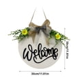 thumbnail image 4 of Injueey Guirnalda de bienvenida para puerta, adorno colgante, colgante de madera, señal de decoración de puerta de Hola, guirnalda Kits de decoración para fiestas blanco, 4 of 6