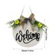 thumbnail image 4 of Injueey Guirnalda de bienvenida para puerta, adorno colgante, colgante de madera, señal de decoración de puerta de Hola, guirnalda Kits de decoración para fiestas blanco, 4 of 6
