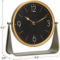 thumbnail image 5 of Vintage Table Clock, Black Desk Clock on Stand Decorative Desk and Shelf Clocks Metal Tabletop Clock Silent Non-Ticking with Battery Powered for Living Room$$Home Decor, Kitchen, & Other, 5 of 6