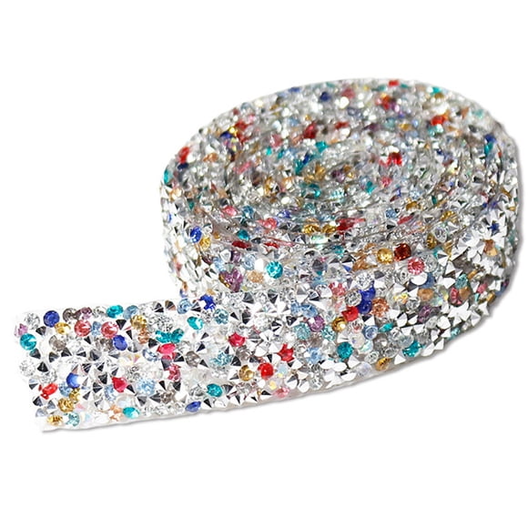 Pegatinas ostentosas, cinta embellecedora, decoración de cristal de resina, apliques artesanales, arreglo ligero, cuentas decorativas, tira de Artesanía Color mixto 1 Código 0.5 cm de ancho Billuyoard HA059789-99