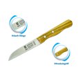 thumbnail image 2 of SMI Olive Wood Handle Paring Knife, 3.1-Inch Stainless Steel Blade | German-Made Fruit Knife, 2 of 5