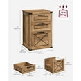thumbnail image 7 of File Cabinet, 15.7"D x 17.7"W Filing Cabinet with 3 Drawers, Printer Stand for Home Office, Brown, 7 of 7