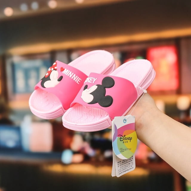 Zapatillas de niña de Disney, sandalias y zapatillas para niños, ropa de moda coreana para interiores, zapatos antideslizantes de princesa para el hogar, plantilla 180 de 17CM Gao Jinjia LED