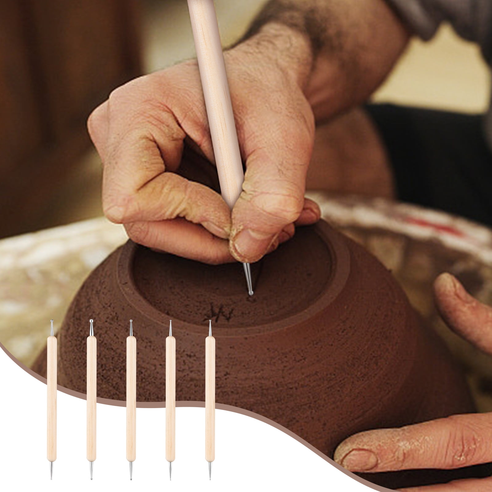  Feqsky 56pcs Ceramic Clay Tools Set, DIY Art Clay