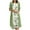#01 Green, variant on Womens Dresses with Sheer Cardigans Set Ladies 2 Piece Summer Outfits Floral Print 3/4 Sleeve Loose Fit Baggy Maxi Dresses Wedding Guest Elegant Party Chiffon Dress