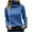 Blue, variant on Amidoa Green Women Sweater Lightweight Turtleneck Long Sleeve Knit Solid Casual Sweaters Women's Cardigans/Sweaters L