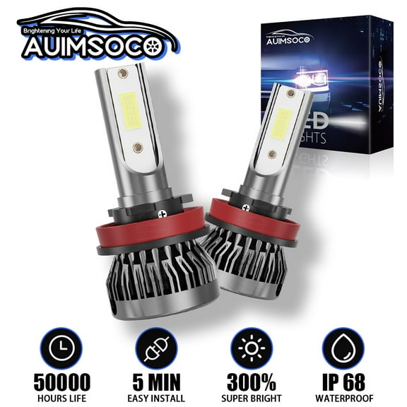 For Chevrolet Equinox 2010-2015 2X H11 LED Headlight Low Beam Bulb 6000k White Plug-N-Play 50000 Hours Lifespan