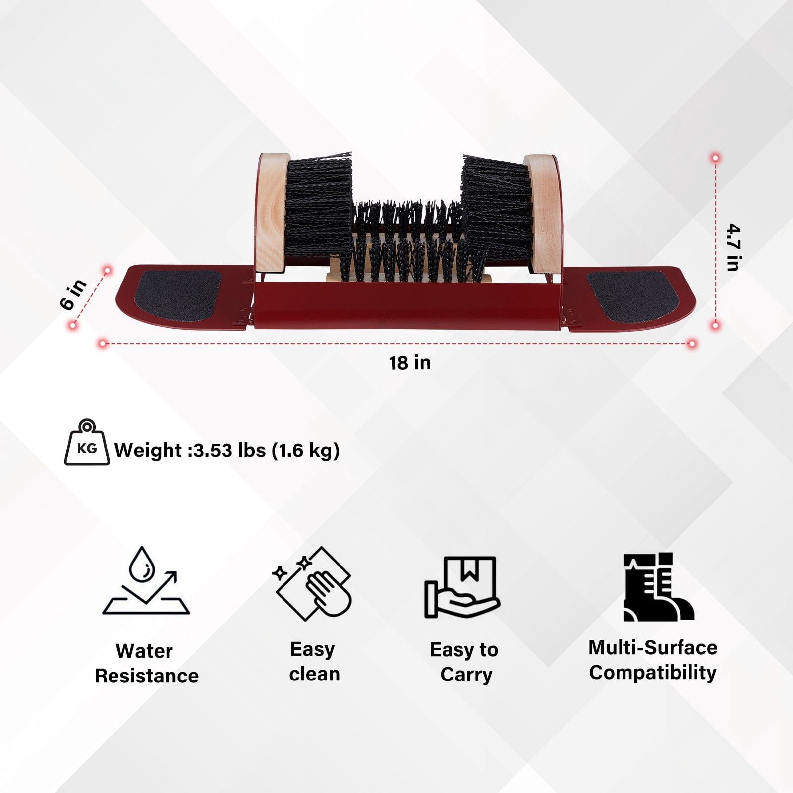 Legacy Boot Scrubber, Upgraded Bristles and Frame Strength - Shoe Scraper & Boot Cleaner Brush