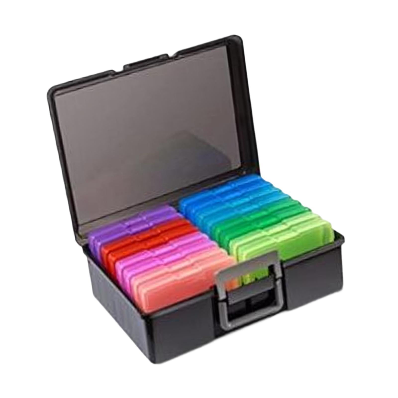 Fiocias Photo Box Photos Organizer Office Sturdy Transparent Portable for Greeting Cards