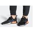 thumbnail image 2 of Adi-das NMD R1 Black Solar Orange Iridescent Three Stripes Men's Sneakers 14, 2 of 6