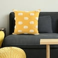 thumbnail image 4 of HomeRoots 20" X 20" Yellow And White 100% Cotton Zippered Pillow, 4 of 10