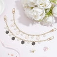 thumbnail image 4 of 2 Colors Flower Pendants Purse Chain Strap Extender 11.8-12.7 Inch Handbag Replacement Strap Clutches Charms Chain with Buckles, 4 of 9