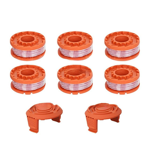 Eigraketly Cabezal de cortacésped de buena compatibilidad para varias marcas: juego de carrete de repuesto de nailon resistente y resistente al Herramientas eléctricas 6 + 2 juegos